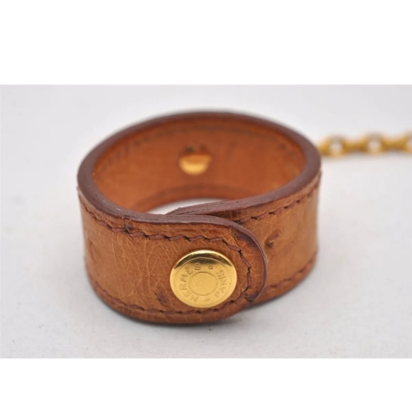 Authentic HERMES Nomade Glove Holder Leather Beige/Gold & Box - Picture 2 of 12